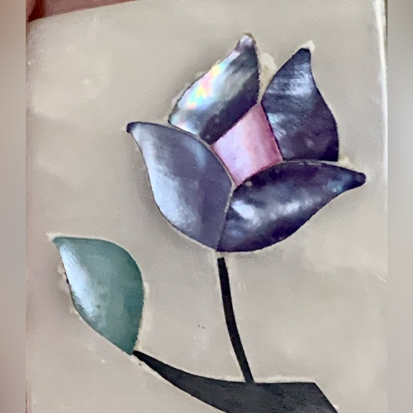 Marble Pietra Dura Trinket Box Floral Inlay Lattice Design - Picture 3 of 16